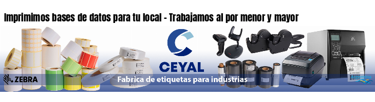 Imprimimos bases de datos para tu local - Trabajamos al por menor y mayor