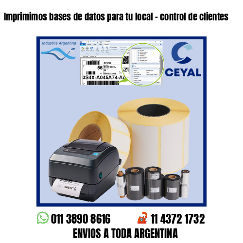 Imprimimos bases de datos para tu local – control de clientes