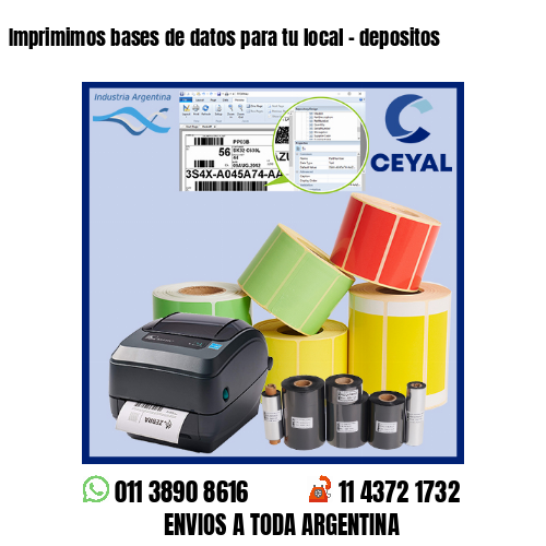 Imprimimos bases de datos para tu local – depositos