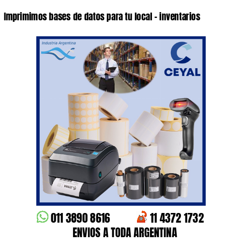 Imprimimos bases de datos para tu local – inventarios