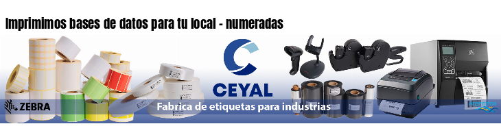 Imprimimos bases de datos para tu local - numeradas
