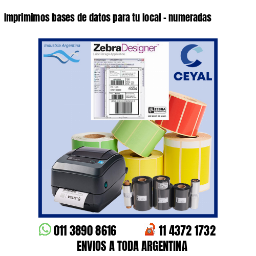 Imprimimos bases de datos para tu local – numeradas