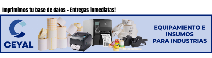 Imprimimos tu base de datos - Entregas inmediatas!