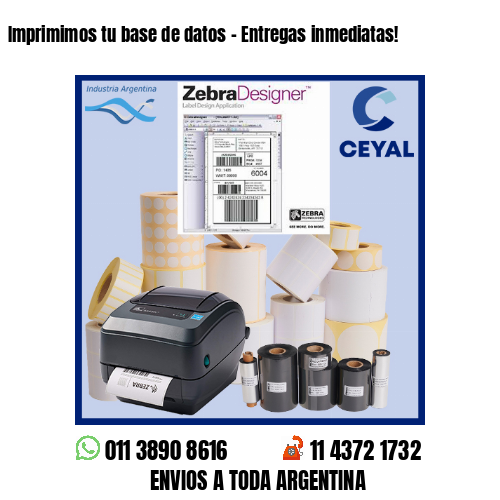 Imprimimos tu base de datos – Entregas inmediatas!