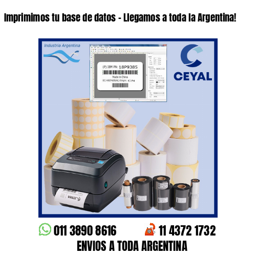 Imprimimos tu base de datos – Llegamos a toda la Argentina!