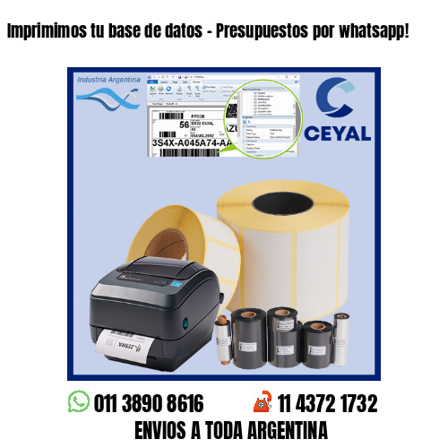 Imprimimos tu base de datos – Presupuestos por whatsapp!