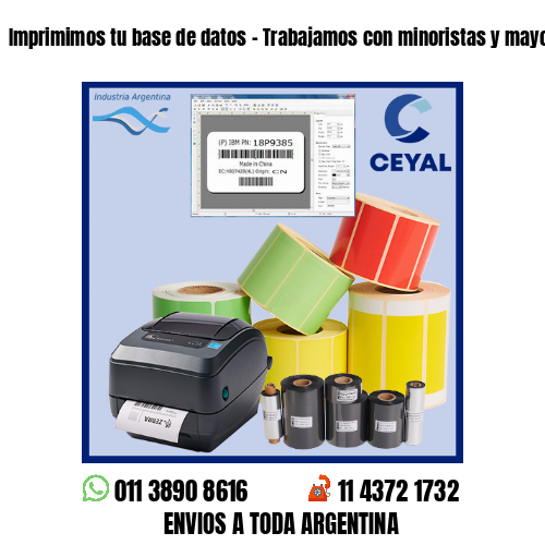 Imprimimos tu base de datos – Trabajamos con minoristas y mayoristas