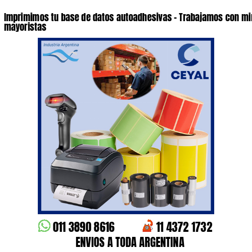 Imprimimos tu base de datos autoadhesivas – Trabajamos con minoristas y mayoristas