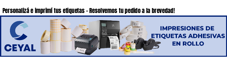 Personalizá e imprimí tus etiquetas - Resolvemos tu pedido a la brevedad!