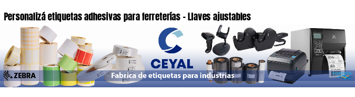 Personalizá etiquetas adhesivas para ferreterías - Llaves ajustables