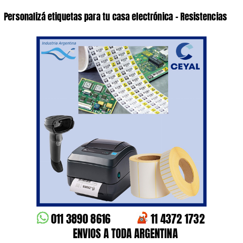 Personalizá etiquetas para tu casa electrónica – Resistencias