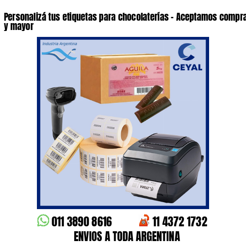 Personalizá tus etiquetas para chocolaterías – Aceptamos compras al por menor y mayor