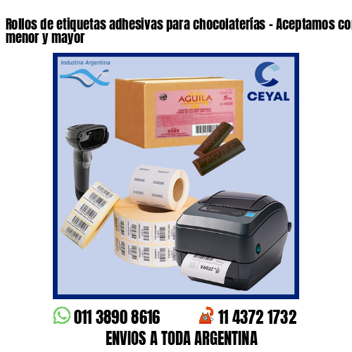 Rollos de etiquetas adhesivas para chocolaterías – Aceptamos compras al por menor y mayor