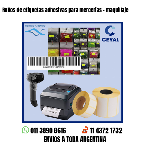 Rollos de etiquetas adhesivas para mercerías – maquillaje