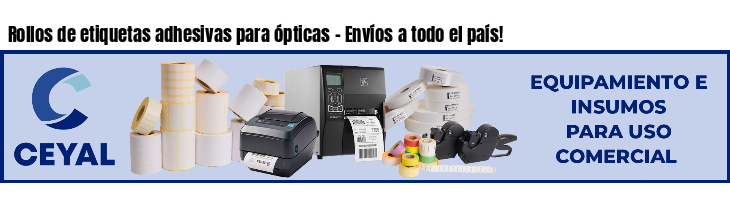 Rollos de etiquetas adhesivas para ópticas - Envíos a todo el país!
