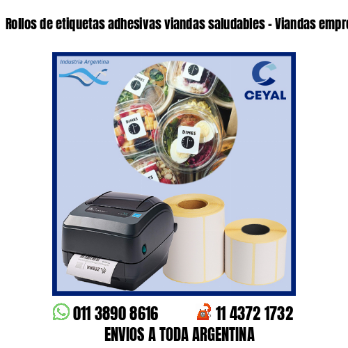 Rollos de etiquetas adhesivas viandas saludables – Viandas empresariales