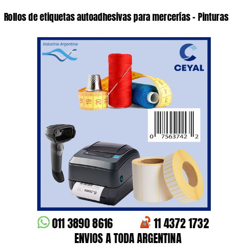 Rollos de etiquetas autoadhesivas para mercerías – Pinturas