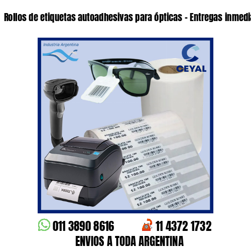 Rollos de etiquetas autoadhesivas para ópticas – Entregas inmediatas!
