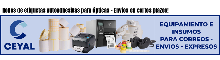 Rollos de etiquetas autoadhesivas para ópticas - Envíos en cortos plazos!