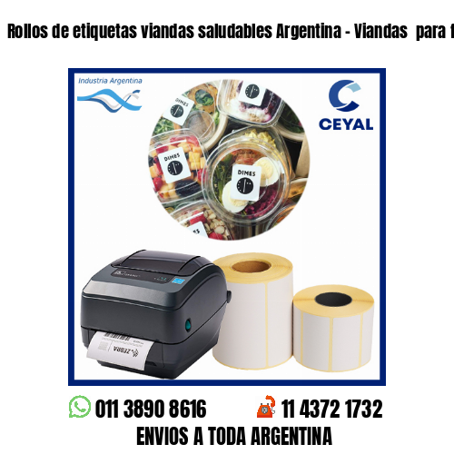 Rollos de etiquetas viandas saludables Argentina – Viandas  para freezer