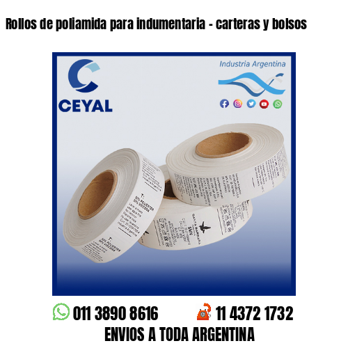Rollos de poliamida para indumentaria – carteras y bolsos
