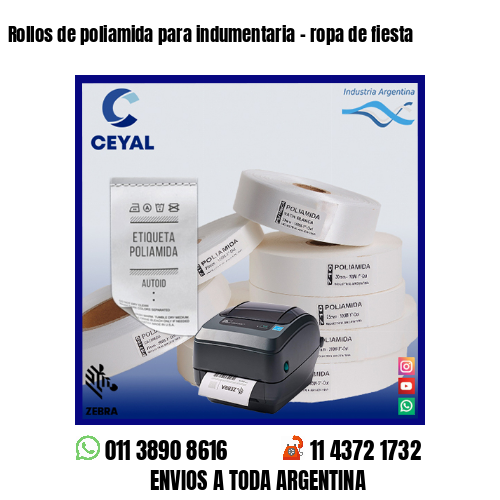 Rollos de poliamida para indumentaria – ropa de fiesta