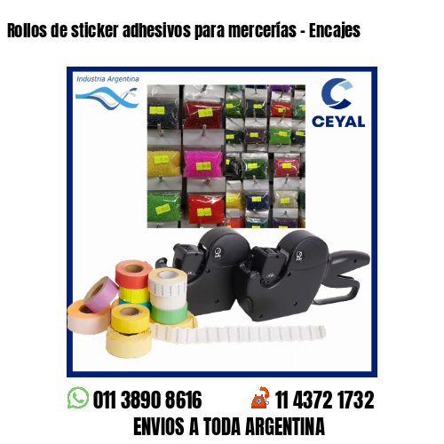 Rollos de sticker adhesivos para mercerías – Encajes