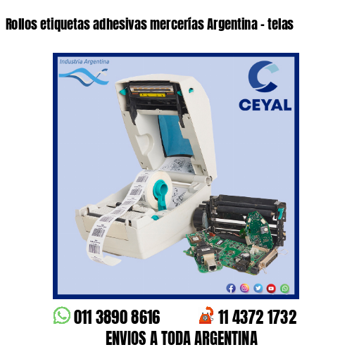 Rollos etiquetas adhesivas mercerías Argentina – telas