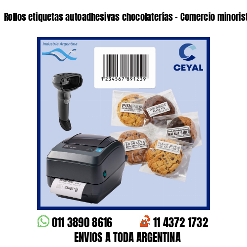 Rollos etiquetas autoadhesivas chocolaterías – Comercio minorista y mayorista