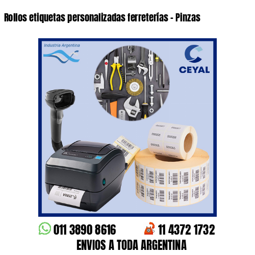 Rollos etiquetas personalizadas ferreterías – Pinzas