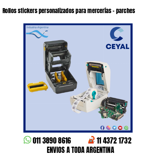 Rollos stickers personalizados para mercerías – parches