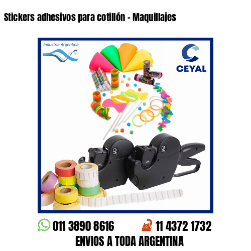 Stickers adhesivos para cotillón – Maquillajes