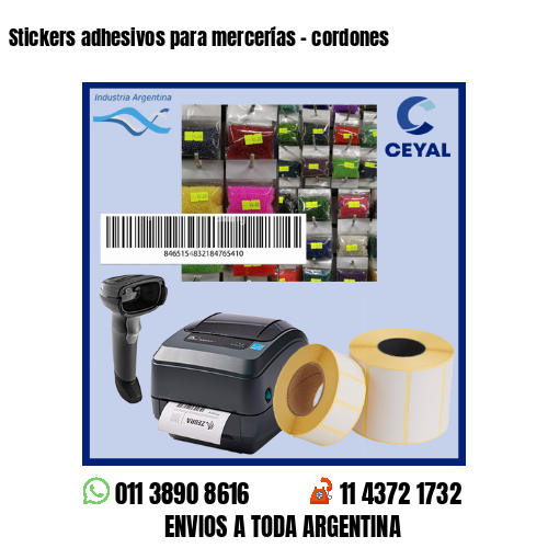 Stickers adhesivos para mercerías – cordones