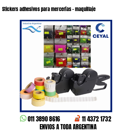 Stickers adhesivos para mercerías – maquillaje