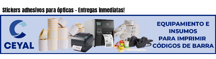 Stickers adhesivos para ópticas - Entregas inmediatas!