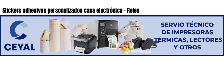 Stickers adhesivos personalizados casa electrónica - Reles