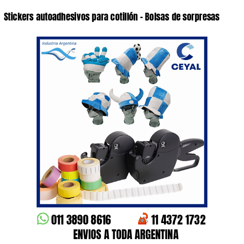 Stickers autoadhesivos para cotillón – Bolsas de sorpresas