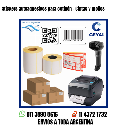 Stickers autoadhesivos para cotillón – Cintas y moños