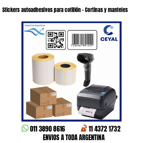 Stickers autoadhesivos para cotillón – Cortinas y manteles