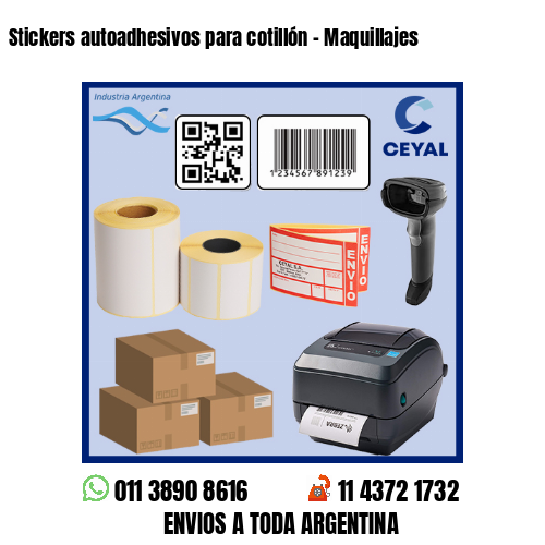 Stickers autoadhesivos para cotillón – Maquillajes