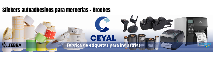 Stickers autoadhesivos para mercerías - Broches