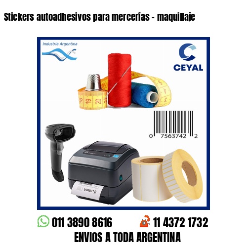 Stickers autoadhesivos para mercerías – maquillaje