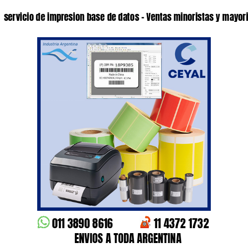 servicio de impresion base de datos – Ventas minoristas y mayoristas
