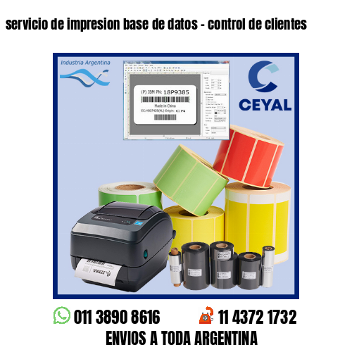 servicio de impresion base de datos – control de clientes