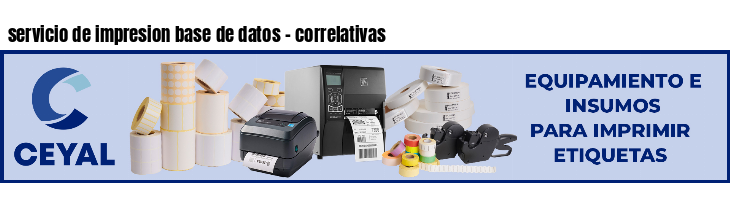 servicio de impresion base de datos - correlativas