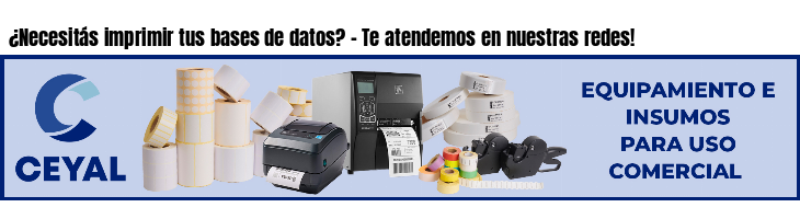 ¿Necesitás imprimir tus bases de datos? - Te atendemos en nuestras redes!