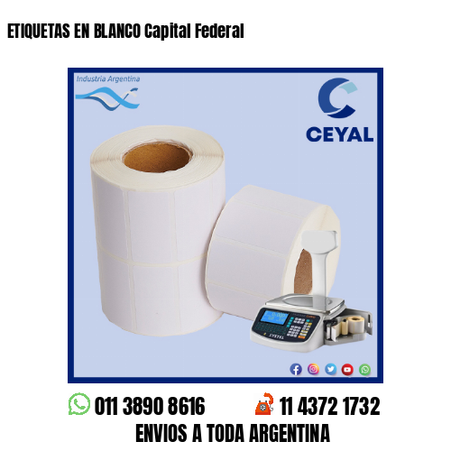 ETIQUETAS EN BLANCO Capital Federal