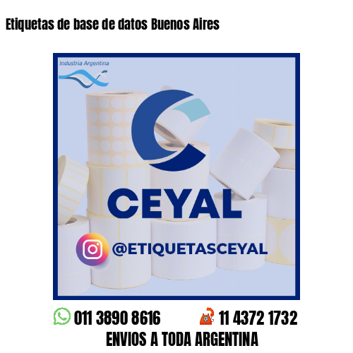 Etiquetas de base de datos Buenos Aires 