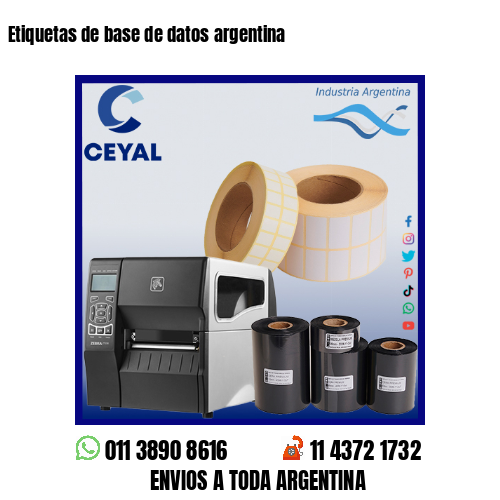 Etiquetas de base de datos argentina