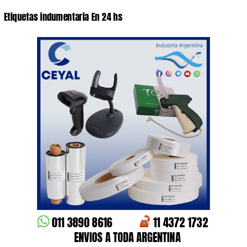 Etiquetas indumentaria En 24 hs